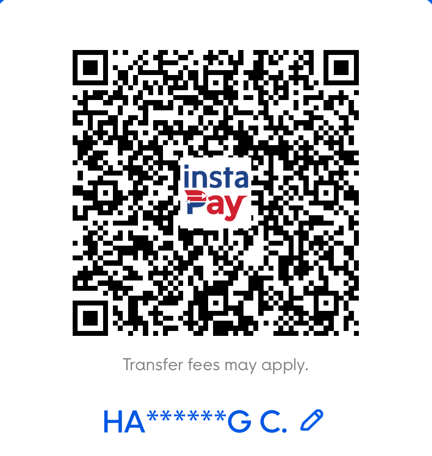 InstaPay QR code for paying BentaShots PH via GCash, Maya or any bank app